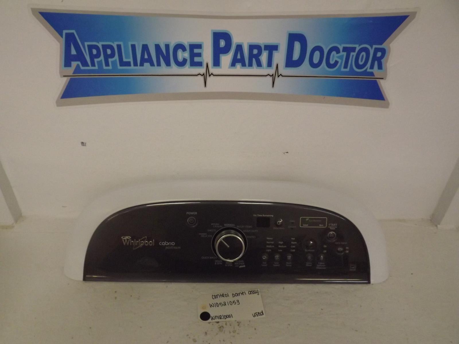 Whirlpool Washer W10521053 Control Panel Assembly Used Whirlpool Washer W10521053 Control Panel Assembly Used